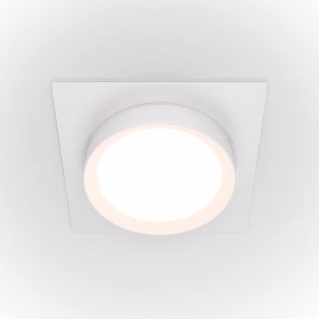 Maytoni Hoop Square Recessed Downlight in White with GX53 Bulb Compatibility