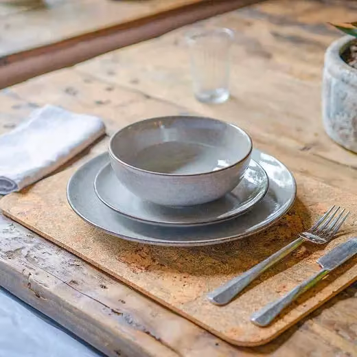 Cooks Professional 12 Piece Nordic Reactive Glaze Stoneware Dinnerware Set in Grey, Including 4 Dinner Plates, 4 Side Plates and 4 Cereal Bowls – 2