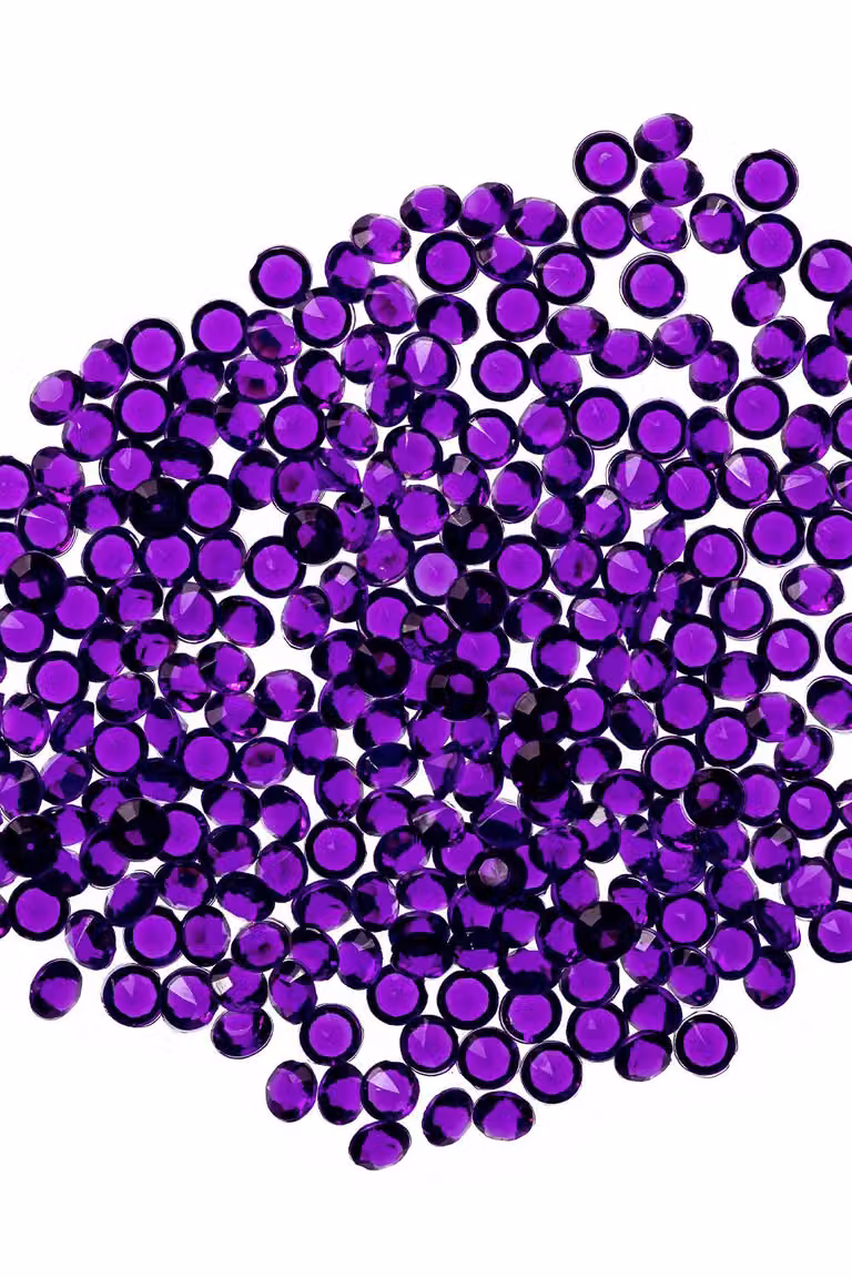 Neel Blue Purple Acrylic Rhinestone Round Table Confetti Scatters, 2000 Pieces