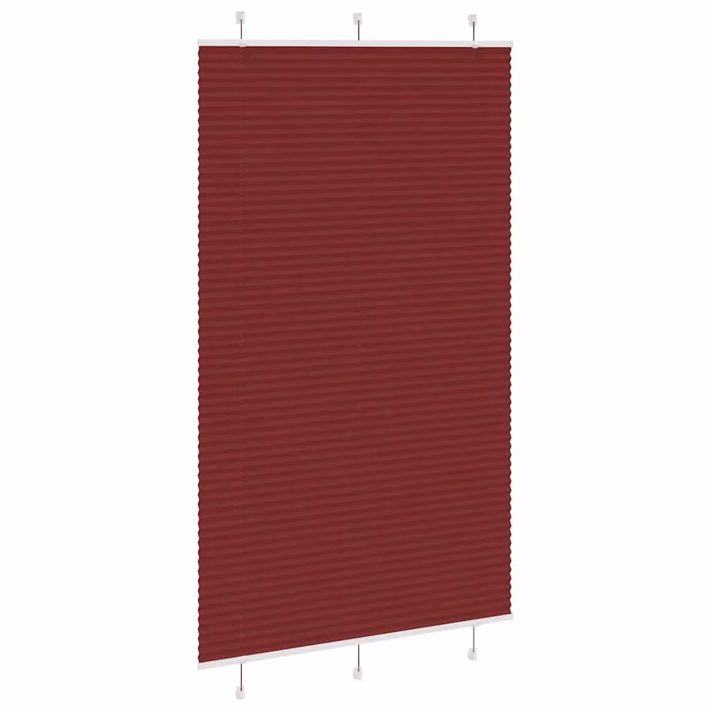 Berkfield Home Single Pleat Corded Blind in Bordeaux Red, W: 120 cm, H: 200 cm, Semi-Transparent Polyester Fabric – 3