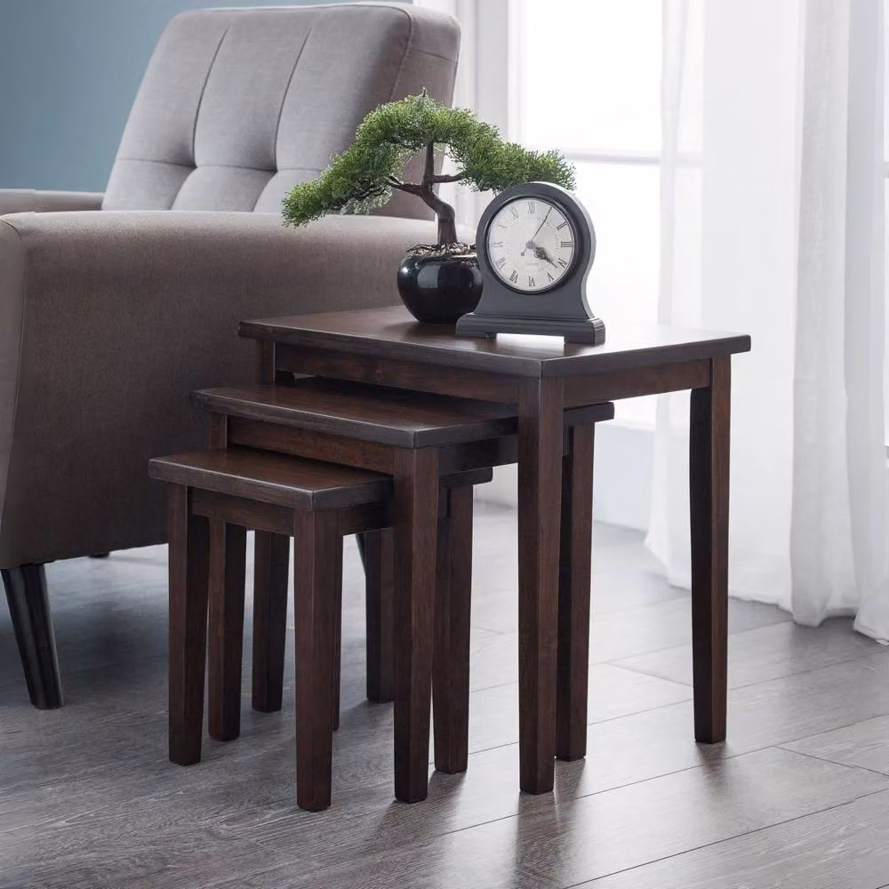 Cheshire Inverlochy Nest Of Tables in Mahogany Dark Brown Wood – 2