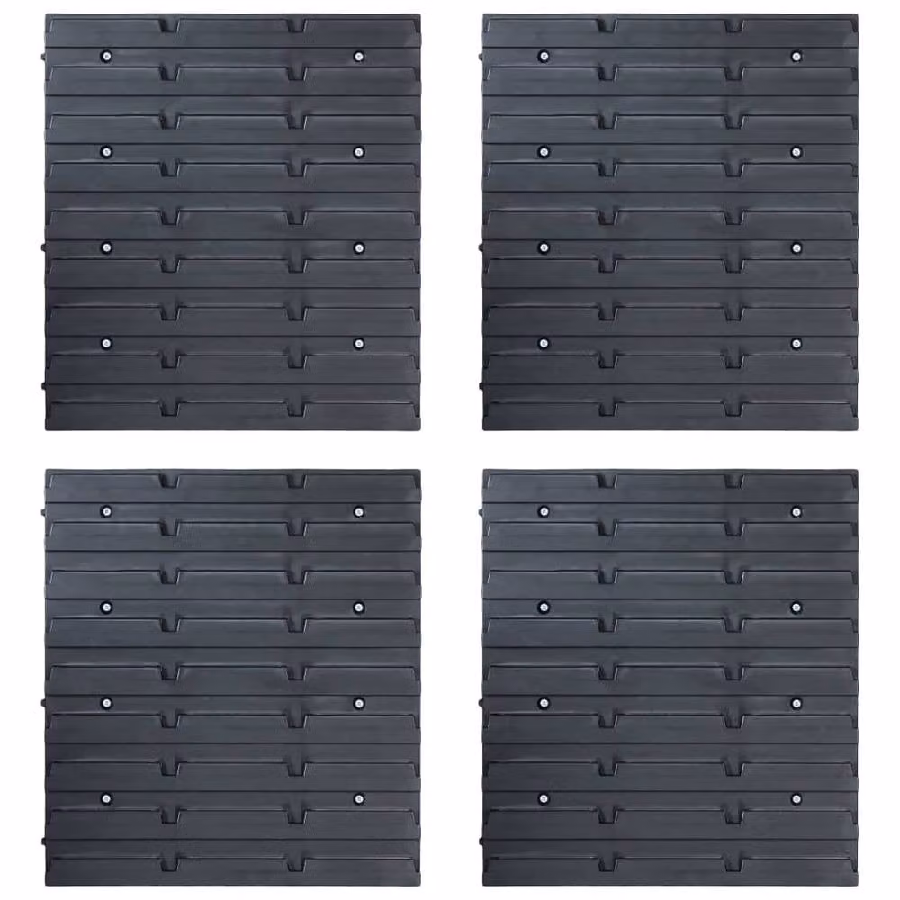 Berkfield Home 29 Piece Wall Mounted Storage Bin Kit in Red and Black