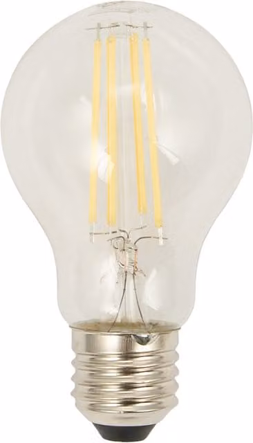 6.5W Vintage Filament Globe LED Bulb, Cool White, E27 Cap, Transparent Glass