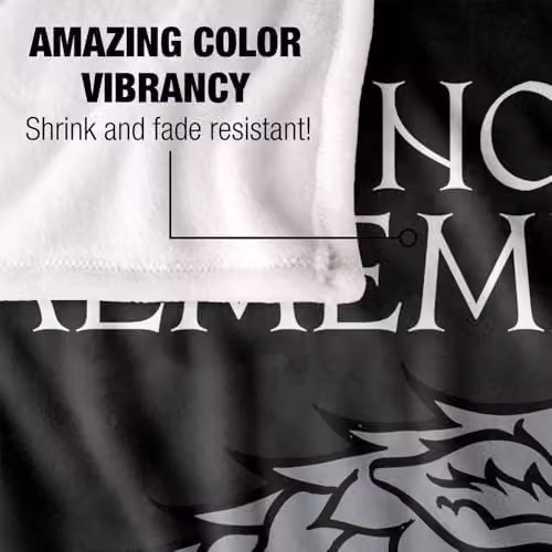LOGOVISION Game of Thrones The North Remembers Stark Super Soft Fleece Throw Blanket, Multicolour, W/H: 127 x 152.4 cm – 3