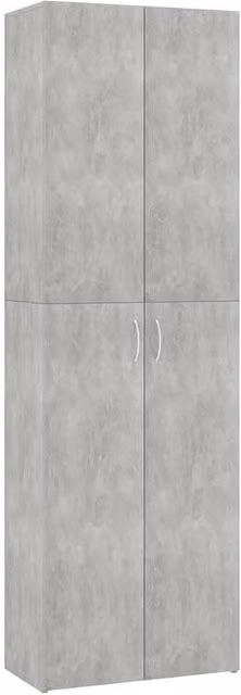 Berkfield Home Office Archive Shelving Cabinet in Grey, W/D/H: 60 x 32 x 190 cm – 1