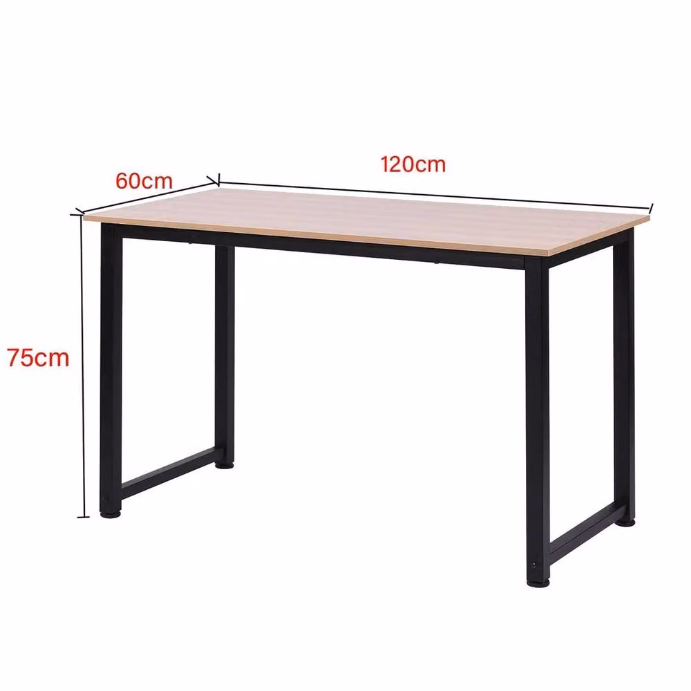 VOGREX UK Beige Metal Frame Computer Desk for Home Office, Width: 120 cm – 2