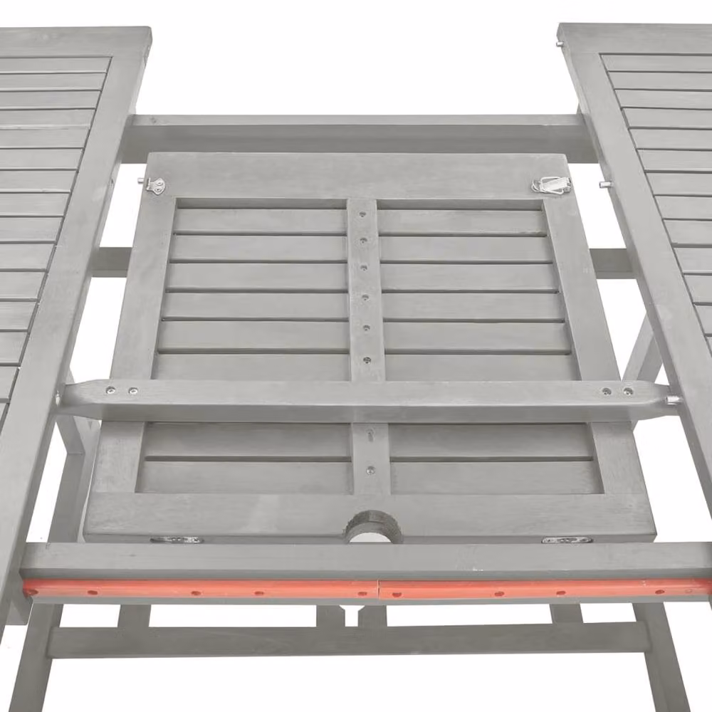 Berkfield Home 5 Piece Garden Dining Set in Grey Solid Acacia Wood – 2