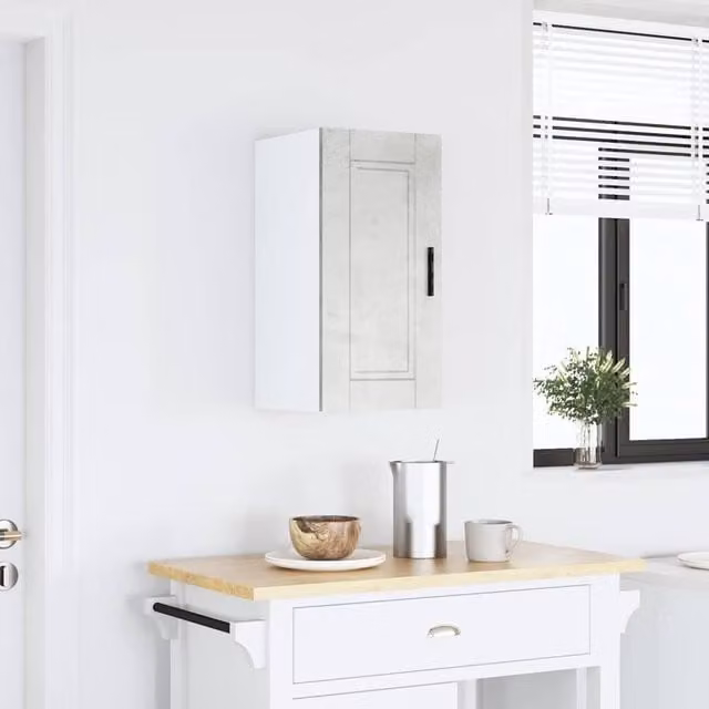 Berkfield Home Porto Wall Cabinet in Concrete Grey Matt Engineered Wood