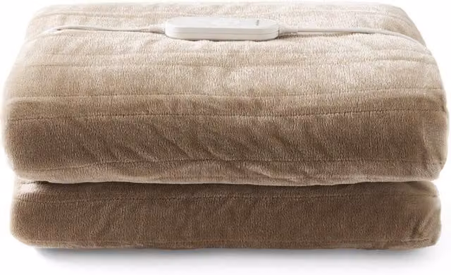 Morphy Richards EverCosy Large Fleece Electric Heated Throw in Beige – 1