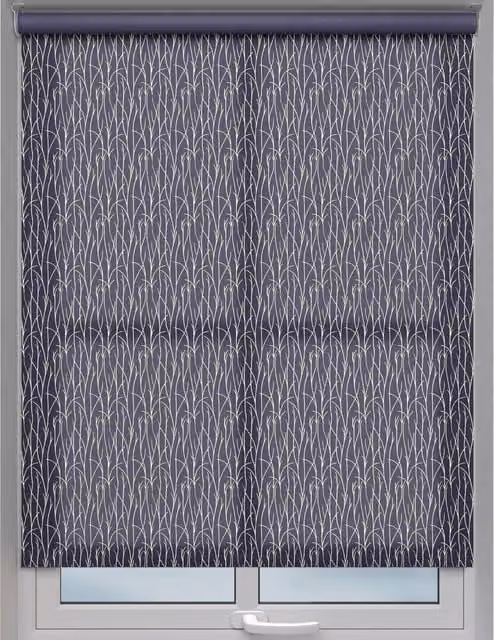Terrys Oslo Made to Measure Semi-Transparent Graphic Roller Blind in Nature Blue