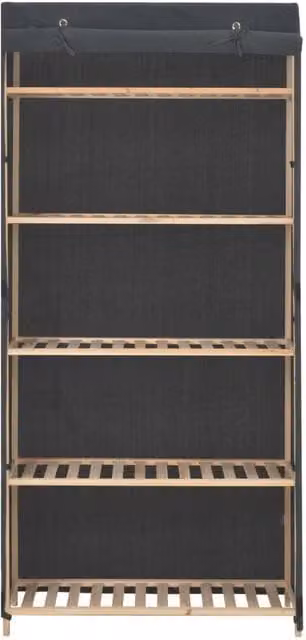 Berkfield Home Grey Fabric Wardrobe W/D/H: 79 x 40 x 170 cm