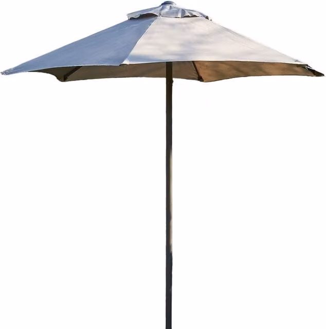 Home Source Gozo Grey Aluminium Vented Parasol, 2m