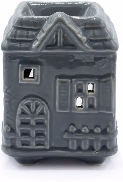 KDMD Grey Ceramic Townhouse Oil Burner and Tealight Diffuser – 1
