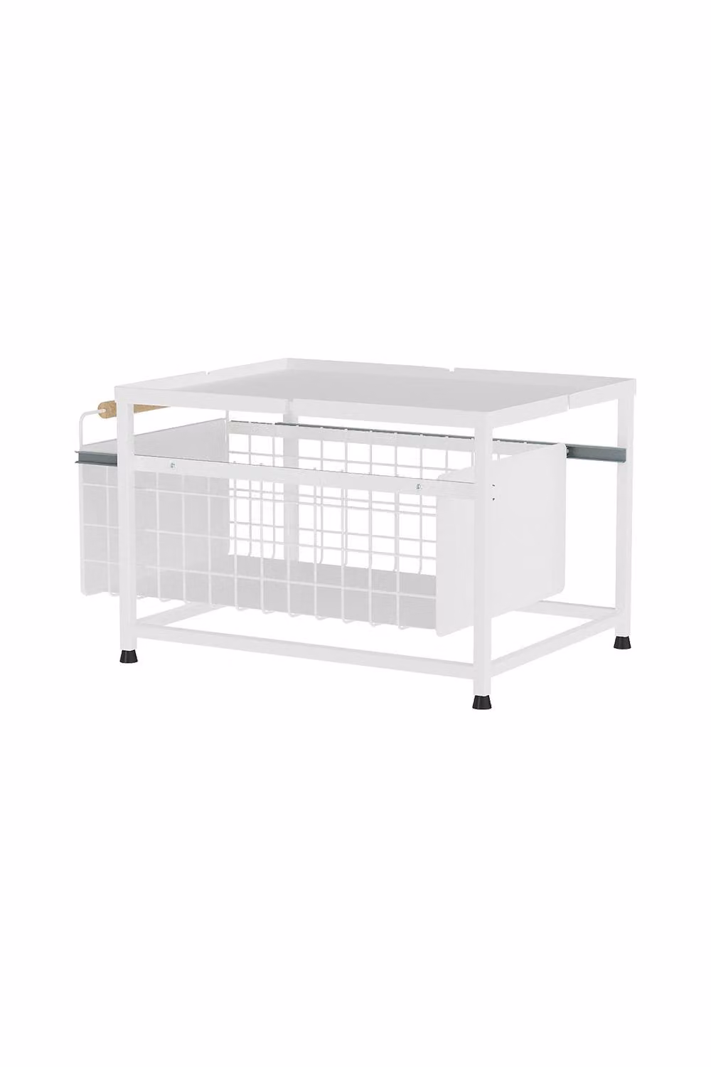 Living and Home 2-tier Metal Kitchen Pull-Out Storage Drawer Basket Organiser Spice Rack, White – 5