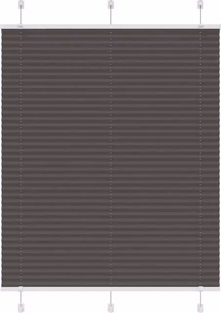 Berkfield Home Single Pleat Black Polyester Semi-Transparent Corded Blind W: 105 cm, H: 100 cm – 1