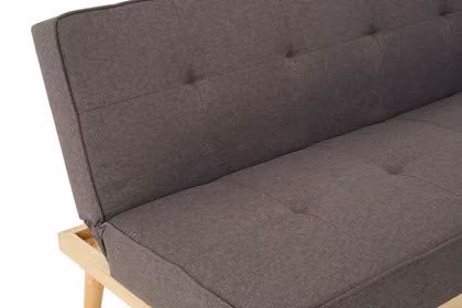 Orsina Stockholm 3 Seat Grey Velvet Sofa Bed with Solid Wood Frame – 5