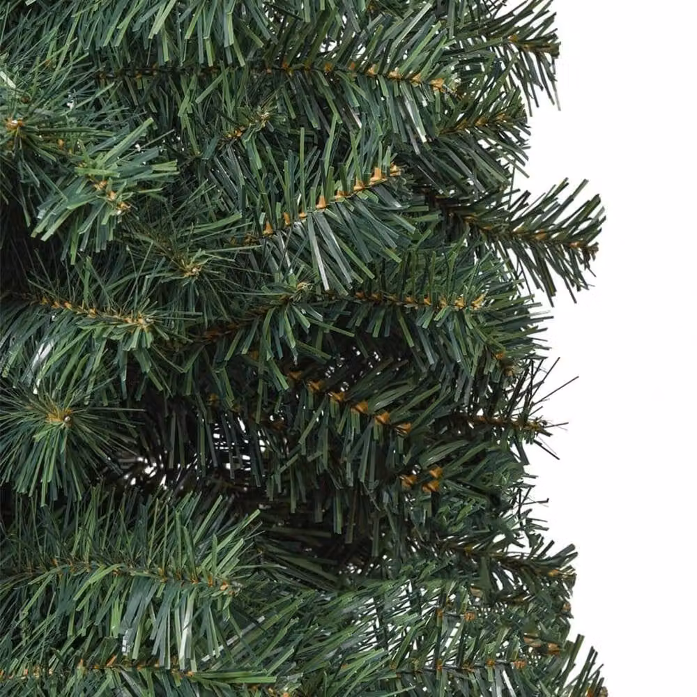 Berkfield Home Slim Green PVC Christmas Tree with Stand – 4