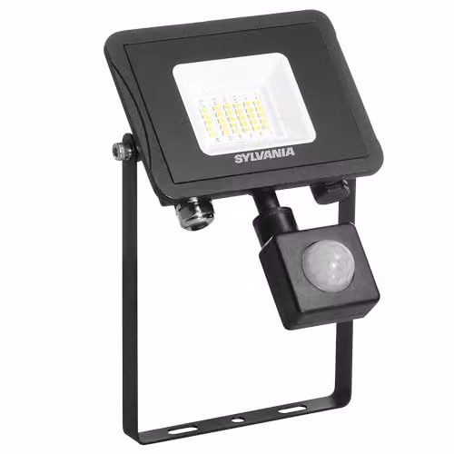 SYLVANIA SylFlood 18W LED Outdoor Floodlight, 2000 Lumens, IP65 Security Light, Black