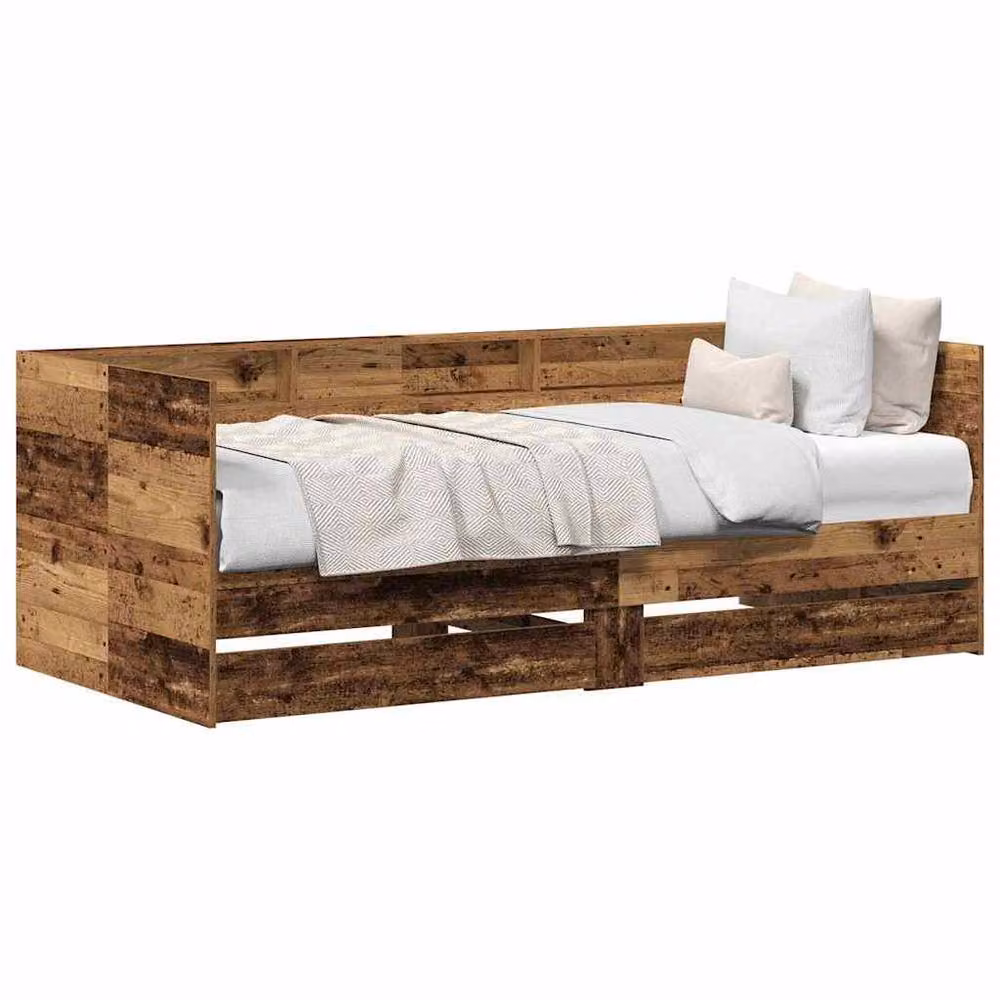 Berkfield Home Modern Daybed with Drawers in Brown, W/D/H: 90 x 200 cm – 3
