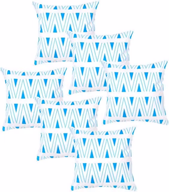 Gardenista Binary Blue Graphic Printed Water Resistant Outdoor Scatter Cushion, Square, Blue