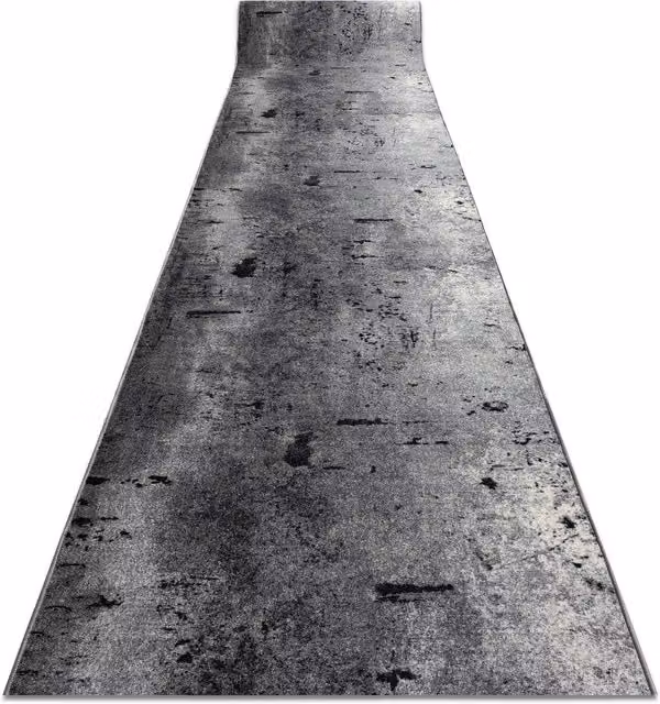 RugsX Anti-Slip Marl Runner in Grey, W/D/H: 67 x 170 cm