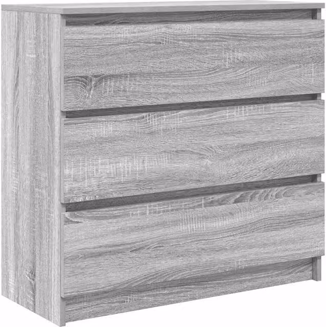 Berkfield Home Sonoma Grey Modern Sideboard, W/D/H: 80 x 35 x 76 cm