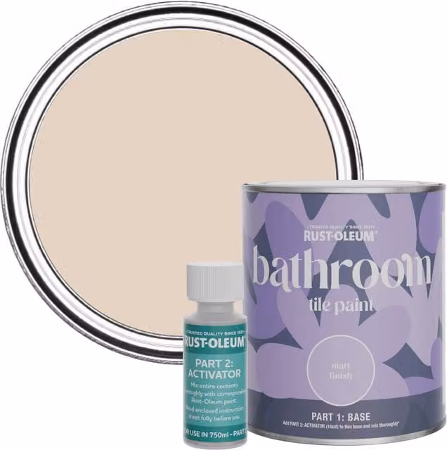 Rust-Oleum Bathroom Tile Paint in Matt Finish, Homespun Beige, 0.75 l