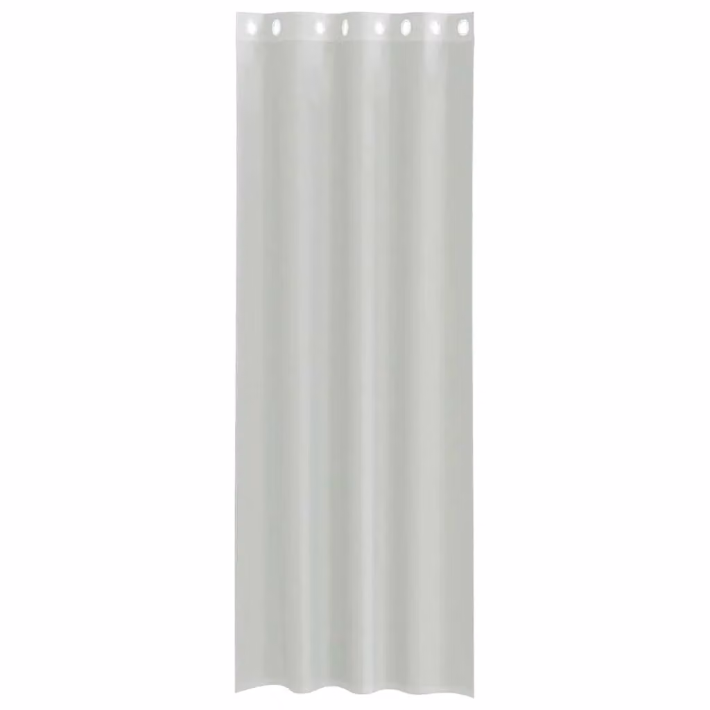 Berkfield Home Grey Transparent Voile Fabric Panel Curtains with Eyelets, 2 Pack, W: 140 cm, H: 300 cm – 2