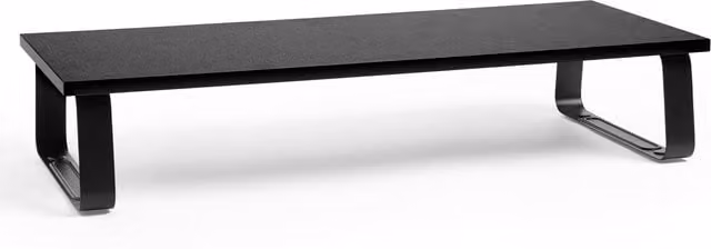 VonHaus Ergonomic Black Matt Screen Riser with Metal and Wood Construction