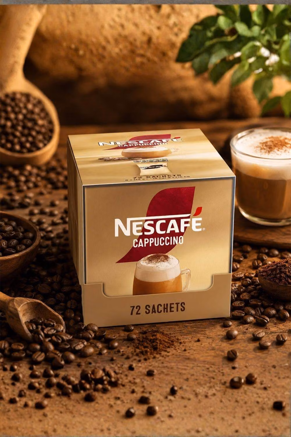 Nescafe Gold Cappuccino Instant Coffee Sachets 3 x 72 Pack – 3