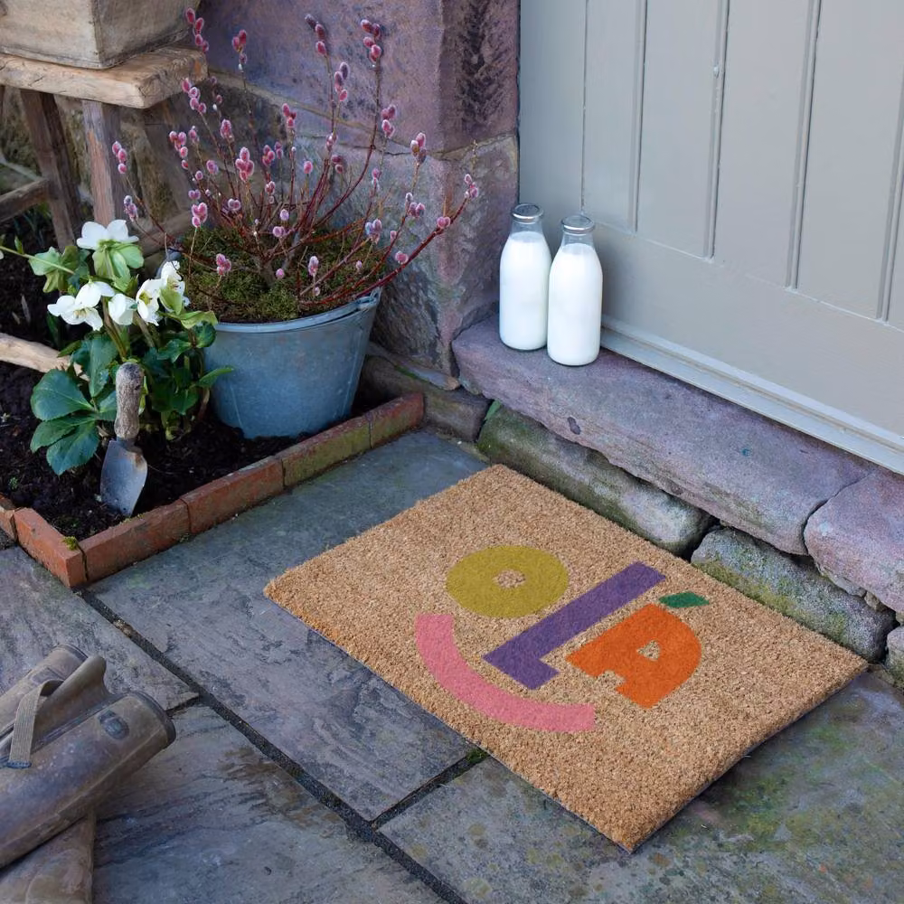 Artsy Mats Elizabeth Olwen Ola Coir Doormat in Brown and Multicolour, W/D: 60 x 40 cm – 2