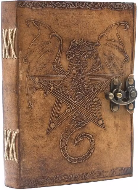 KDMK Leather Dragon Hardcover Notebook in Multicolour