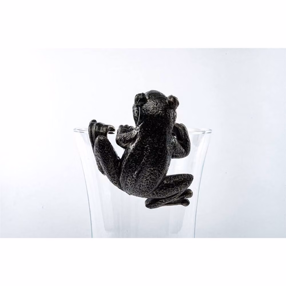 Jardinopia Frog Hanging Plant Pot in Bronze, W: 11 cm, D: 10.5 cm, H: 5 cm – 3