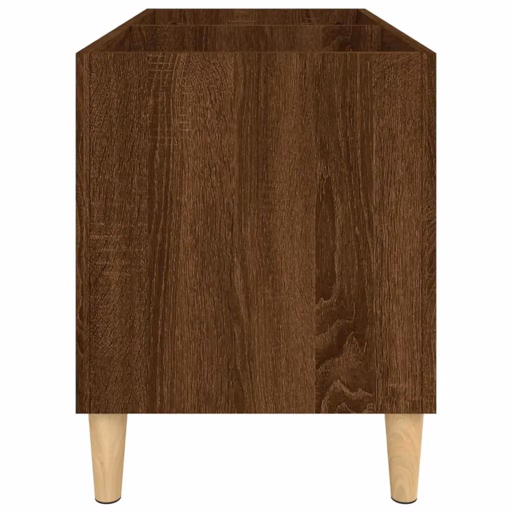 Berkfield Home Record Cabinet in Brown Oak, W/D/H: 74.5 x 38 x 48 cm – 3