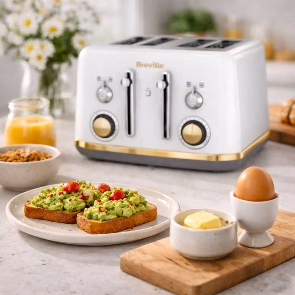 Sage White Stainless Steel 4-Slice Toaster with Cable Storage – 2