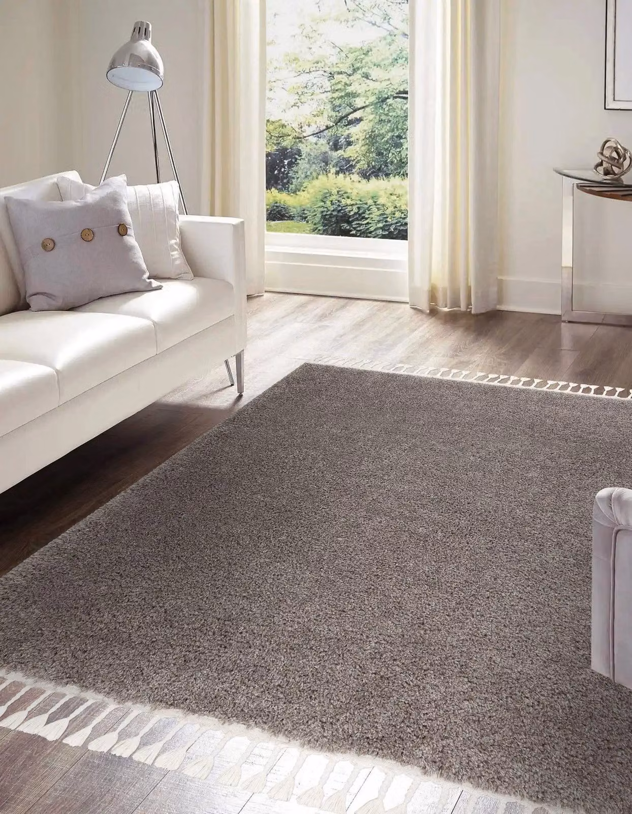 RugsX Berber Geometric Boho Square Rug in Brown and Grey, W/D: 120 x 120 cm – 3
