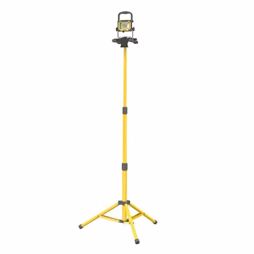 Lighthouse 2000 Single Site LED Work Light with 1.8m Collapsible Aluminium Tripod, 2000 Lumens, Yellow