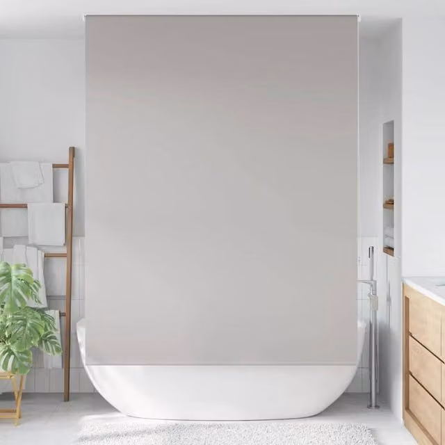 Berkfield Home Grey Opaque Shower Roller Blind, W: 160 cm, H: 240 cm