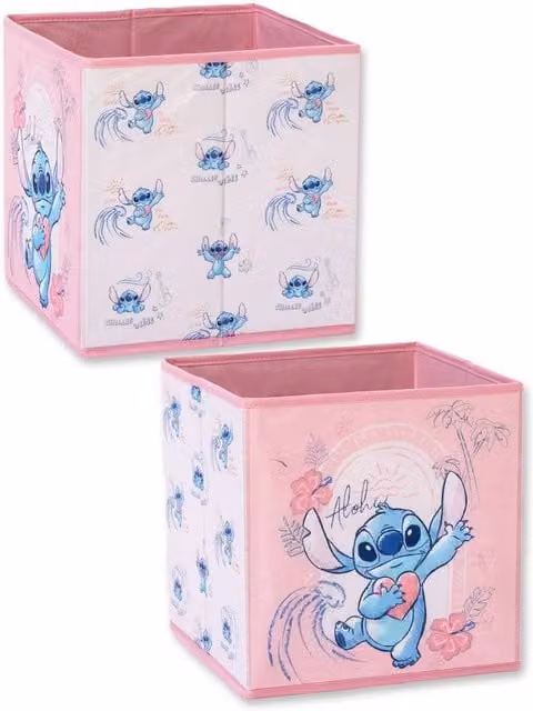 Disney Pink Fabric Foldable Storage Cube Twin Pack for Children