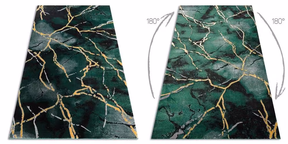 RugsX Emerald Green Glamour Rectangular Rug, W: 160 cm, D: 220 cm – 2