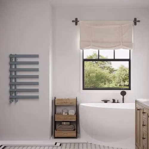 UK Radiators Elyan Anthracite Elliptical Tube Designer Heated Towel Rail, H76.6 cm x W50 cm – 2
