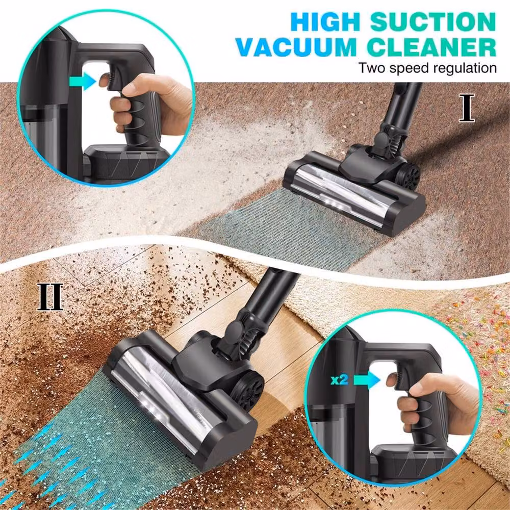 SPETLEK Cordless Bagless Stick Vacuum Cleaner with Pet Hair Function, Black – 4