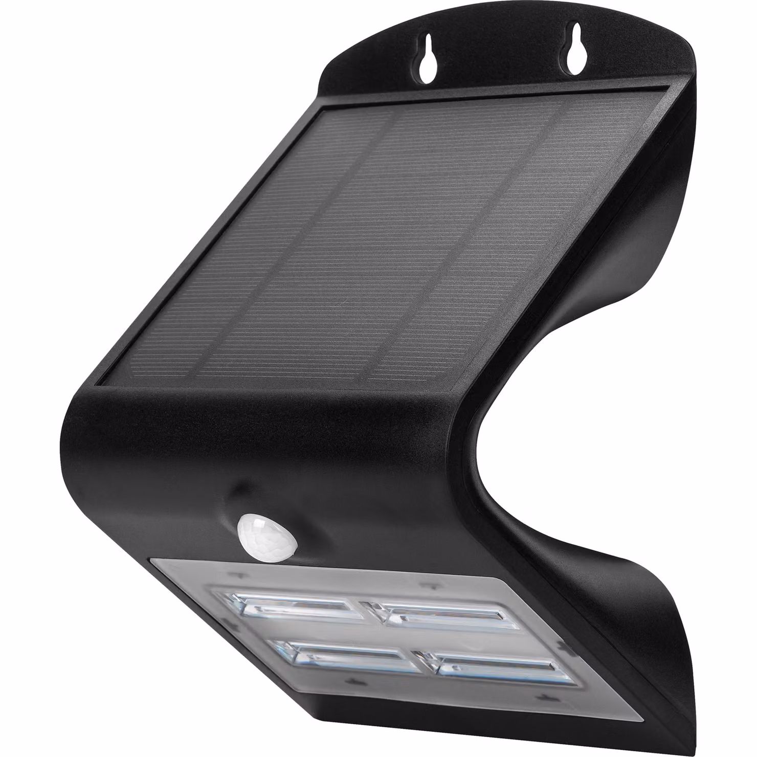 Luceco Solar Powered LED Outdoor Wall Light with PIR Motion and Dusk Sensors, 400lm, 4000K, IP44, White or Black – 8
