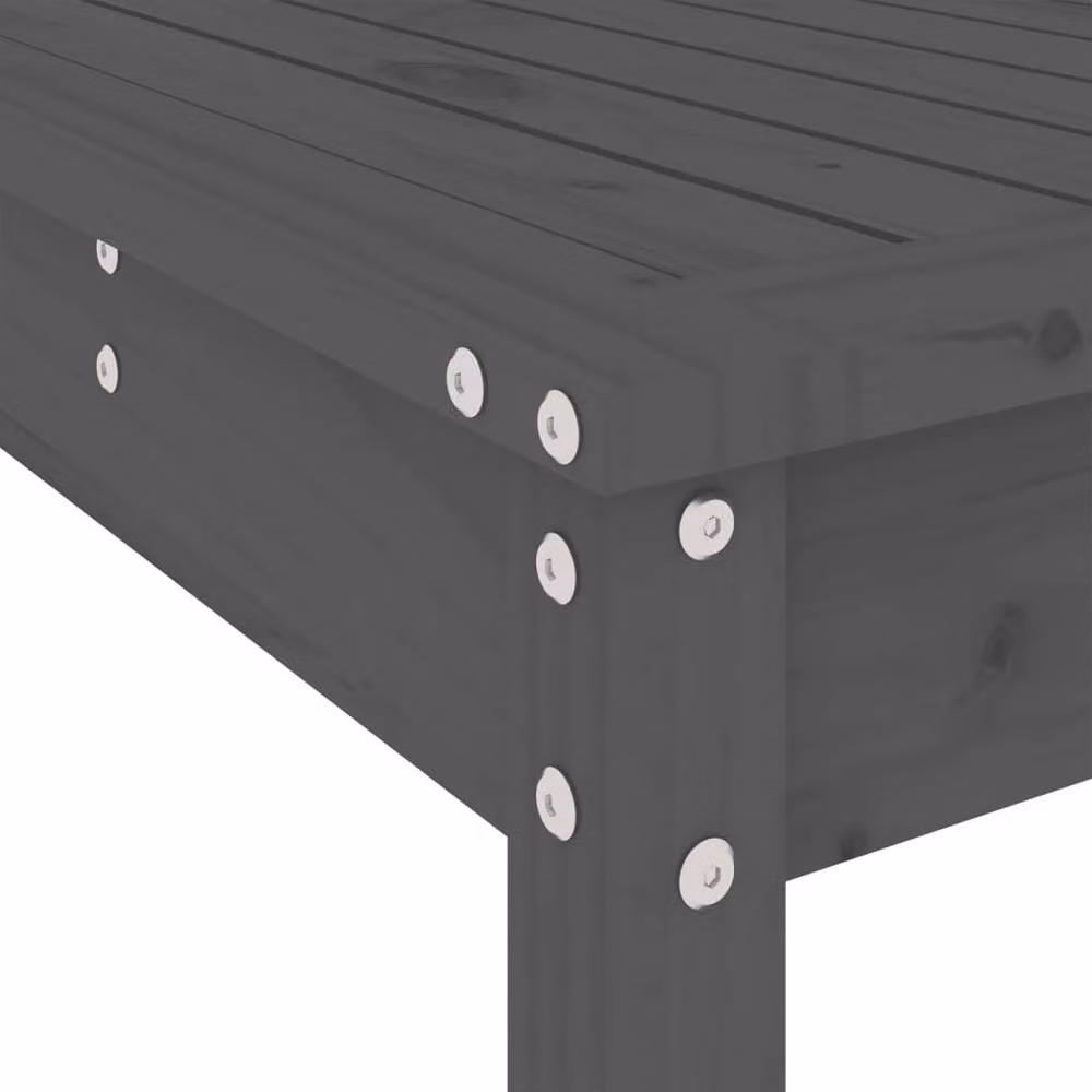 Berkfield Home Beautiful 5 Piece Grey Solid Wood Pine Garden Bar Set – 4