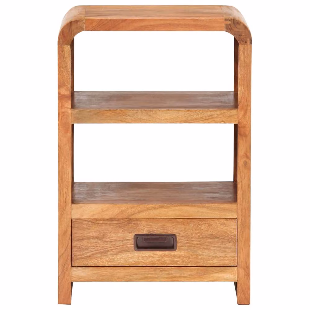 Berkfield Home Solid Acacia Wood Bedside Table in Brown, W/D/H: 40 x 30 x 60 cm – 2