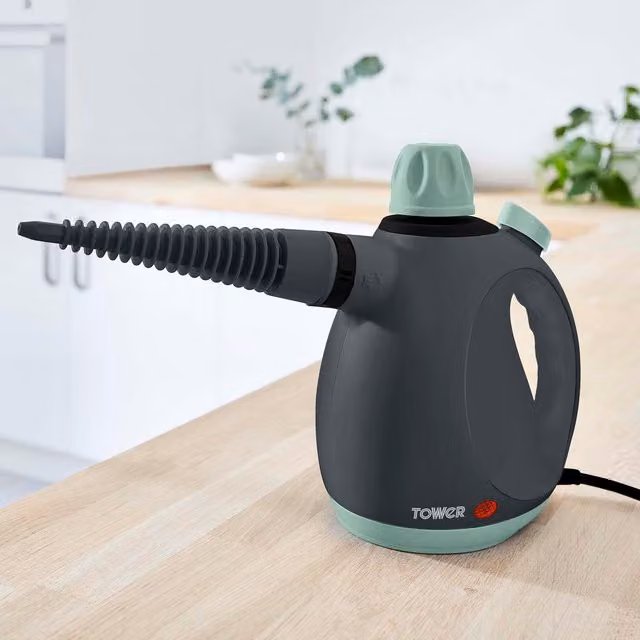 Tower Corded Handheld Steam Cleaner, Grey