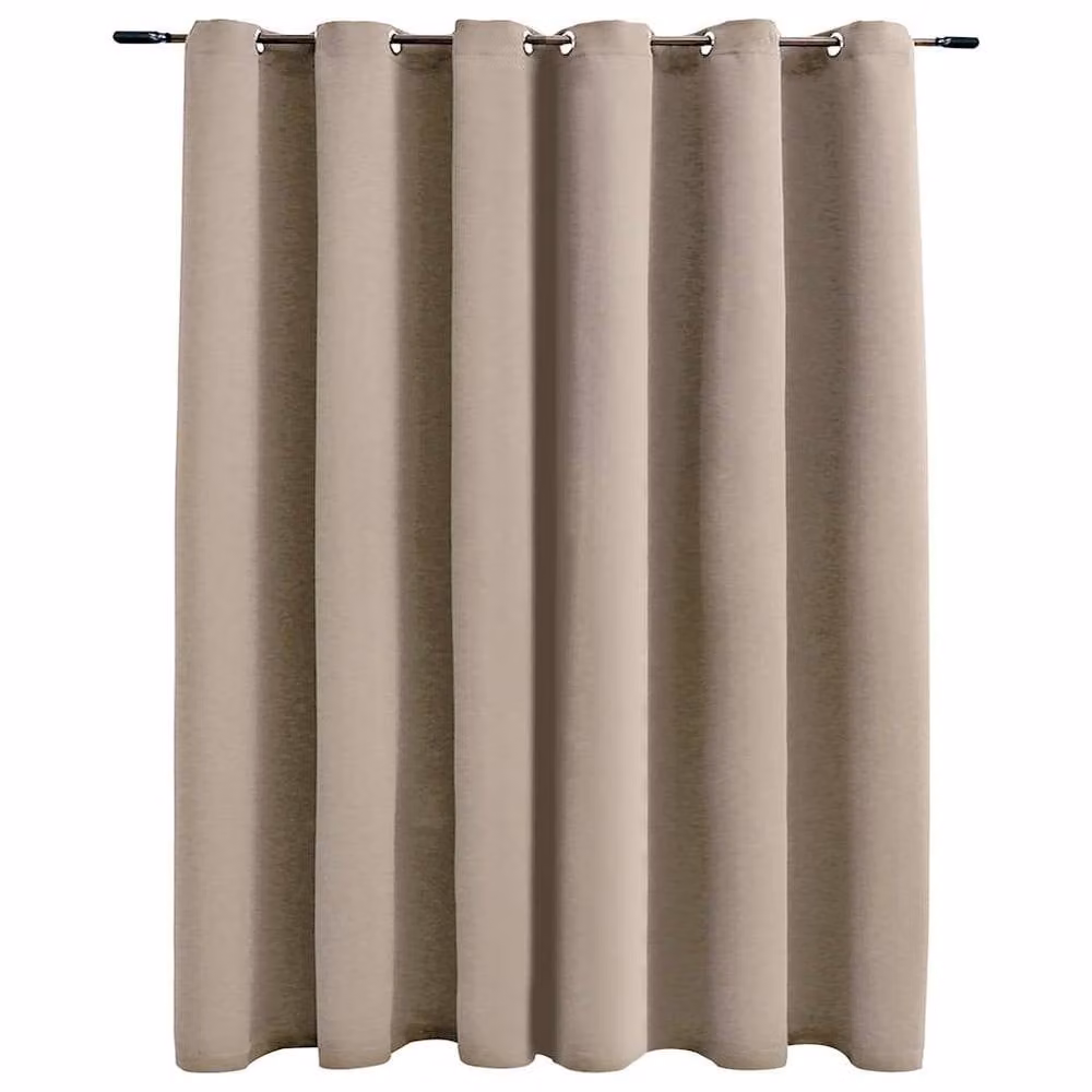 Berkfield Home Elegant Blackout Curtain with Eyelets, Beige, W: 290 cm, H: 245 cm – 2