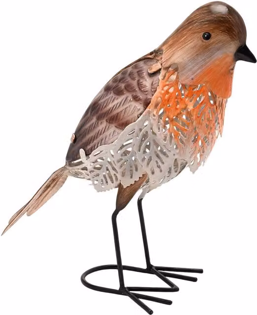 Country Living Rustic Brown Metal Robin Figurine