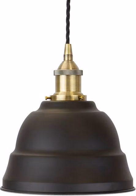 SE Home Lincoln Pendant Light in Matt Black and Antique Brass