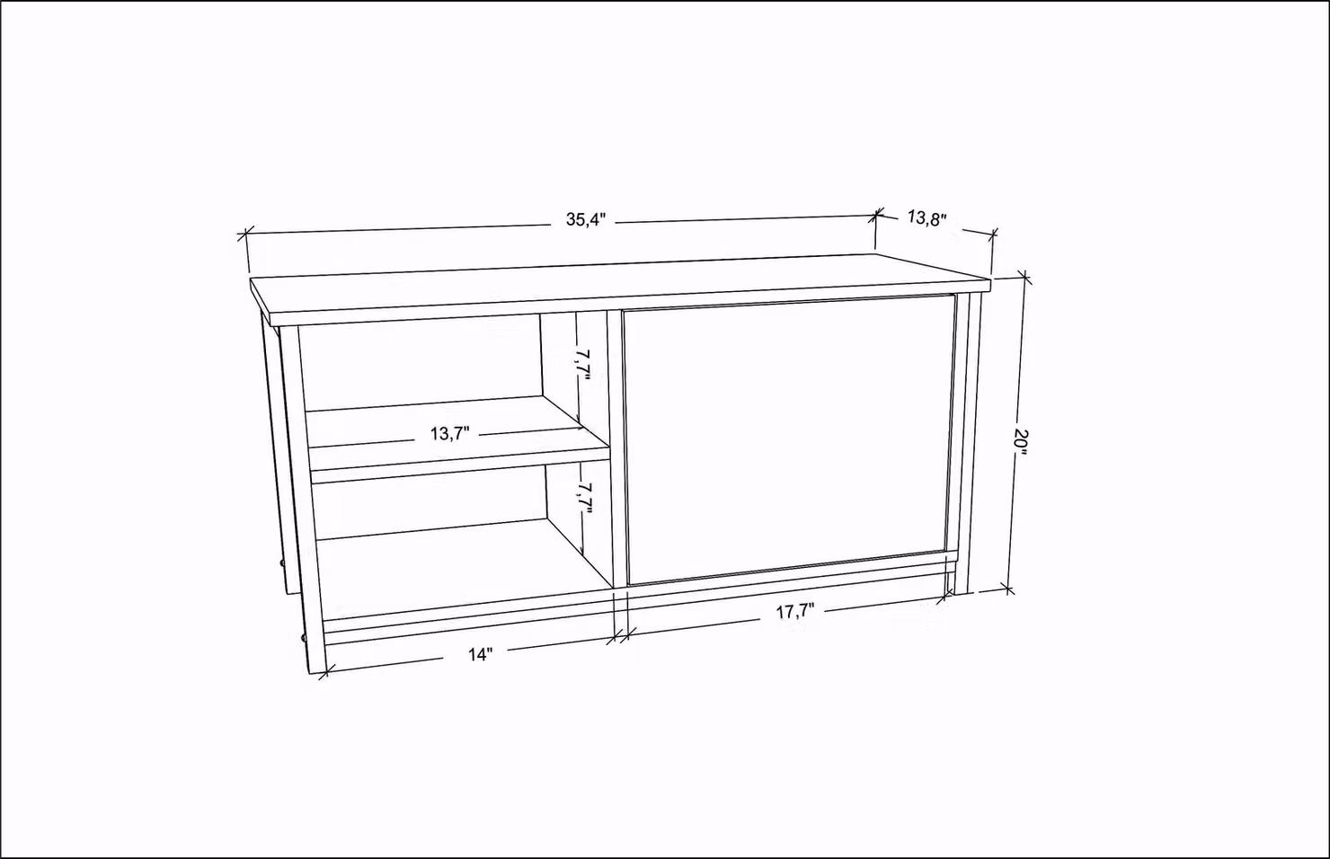 Decorotika Muskegon TV Unit in Anthracite and Gold – 3